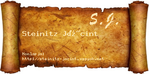 Steinitz Jácint névjegykártya